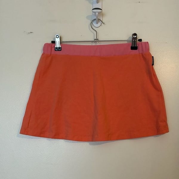Missguided x Playboy Rhinestone Rabbit Logo Orange Mini Skirt