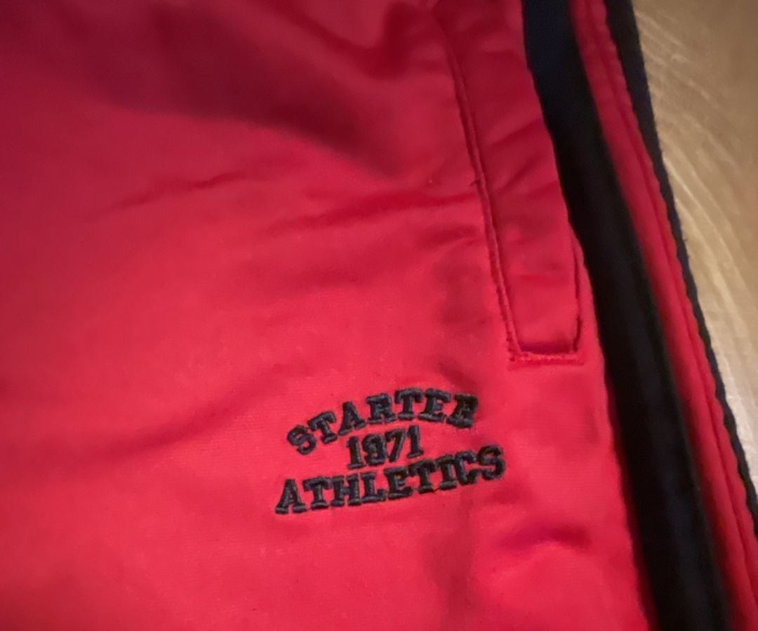 Starter Athletics Boys Red Track Pants with Side Zippers 4