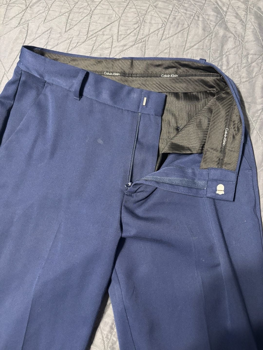 Calvin Klein Boys 2-Piece Suit Set Blue Blazer and Trousers Size 18 6
