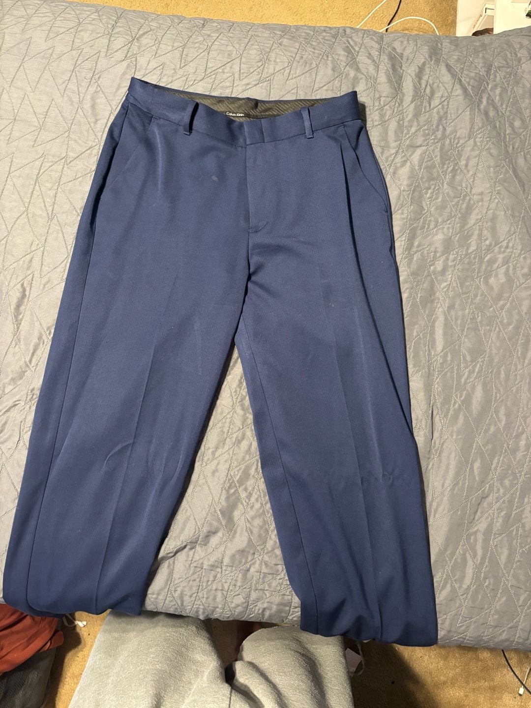 Calvin Klein Boys 2-Piece Suit Set Blue Blazer and Trousers Size 18 7