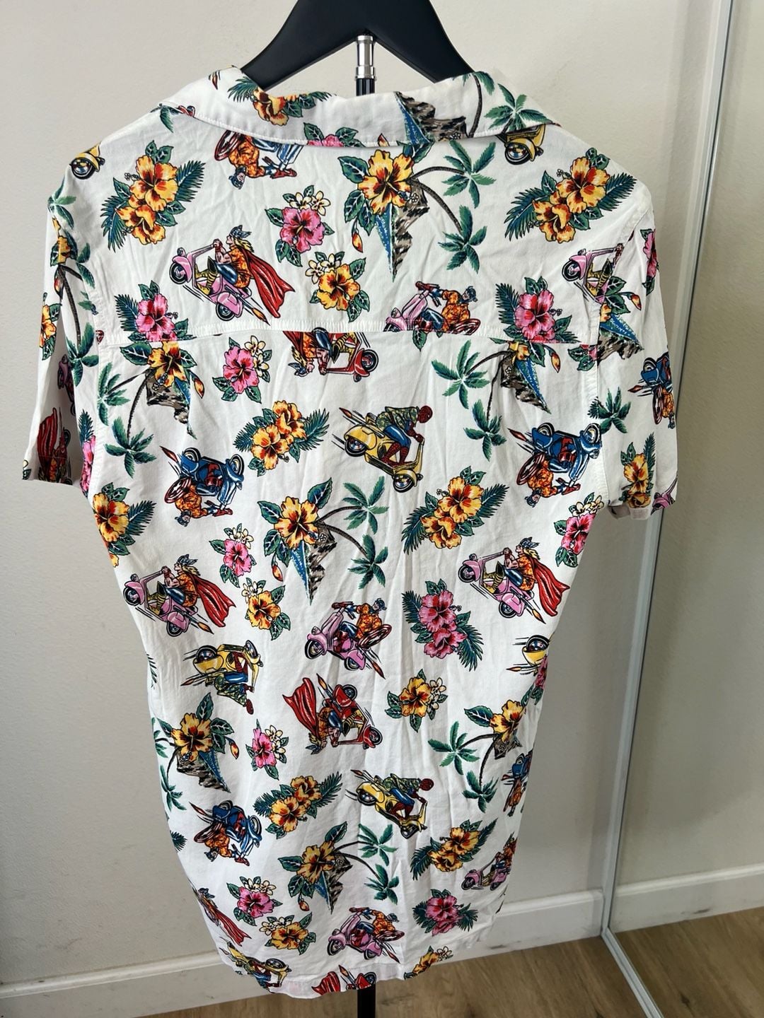 Marvel "What If?" Heroes On Island Time Tropical Hawaiian Button-Down Shirt 6