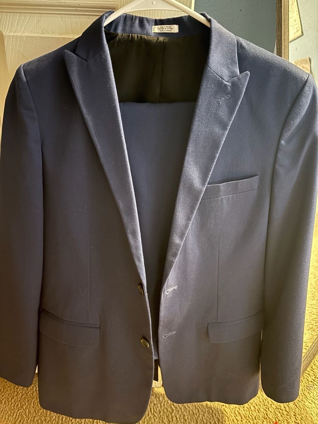 Calvin Klein Boys 2-Piece Suit Set Blue Blazer and Trousers Size 18 1
