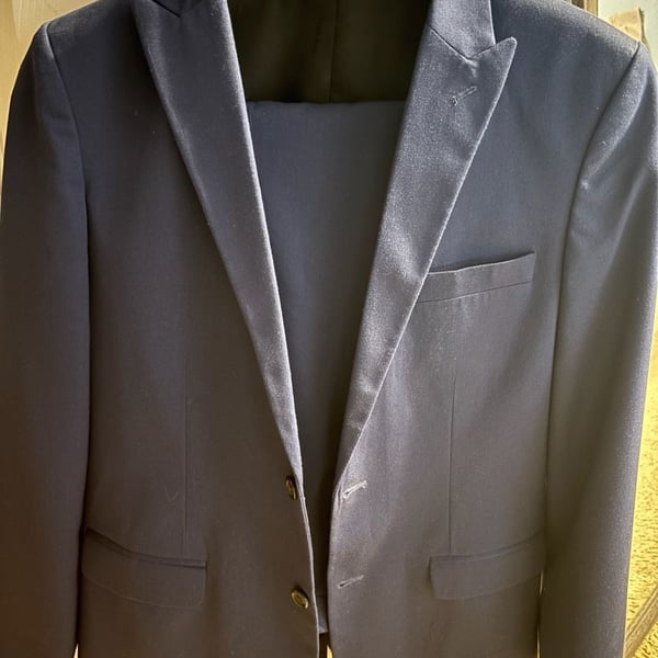 Calvin Klein Boys 2-Piece Suit Set Blue Blazer and Trousers Size 18