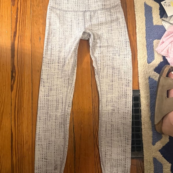 Lululemon Wunder Under High-Rise Tight in Action Jacquard Silver Lining, Size 4
