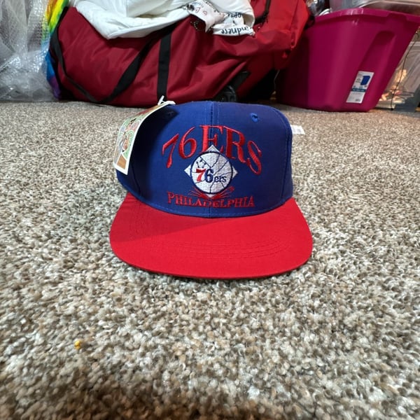Vintage 90s Philadelphia 76ers AJD Youth Snapback Hat