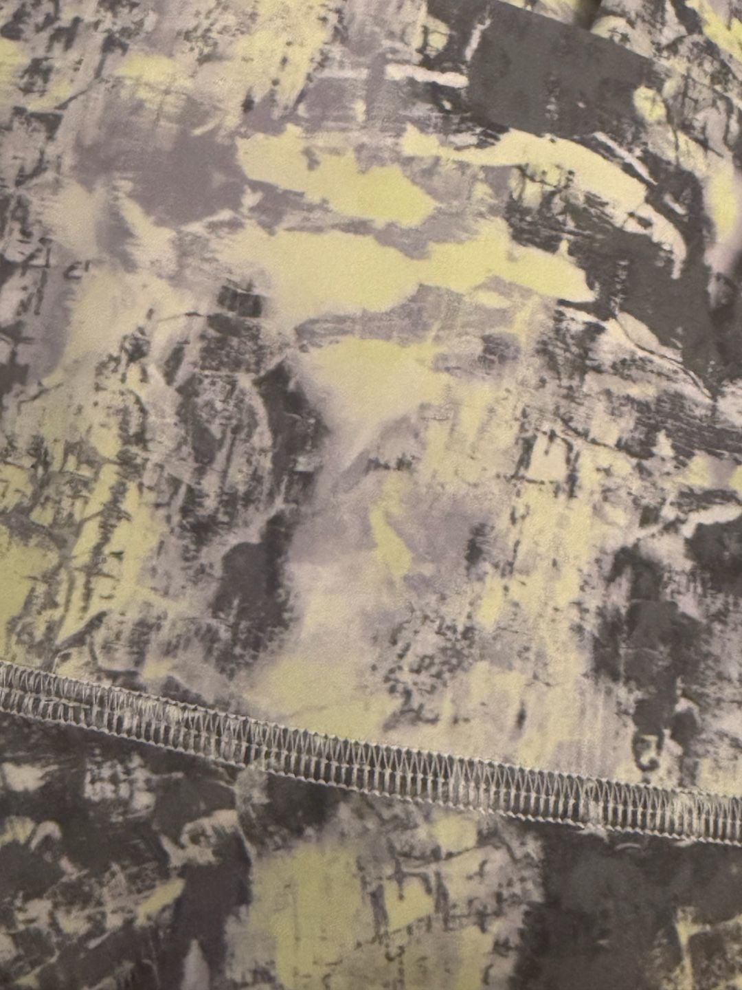 Lululemon Wunder Train High-Rise Leggings in Grey and Yellow Abstract Print 2