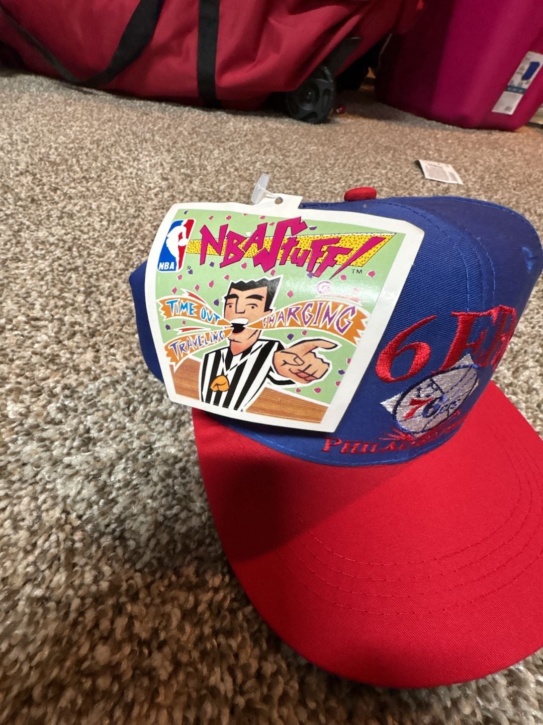 Vintage 90s Philadelphia 76ers AJD Youth Snapback Hat 3