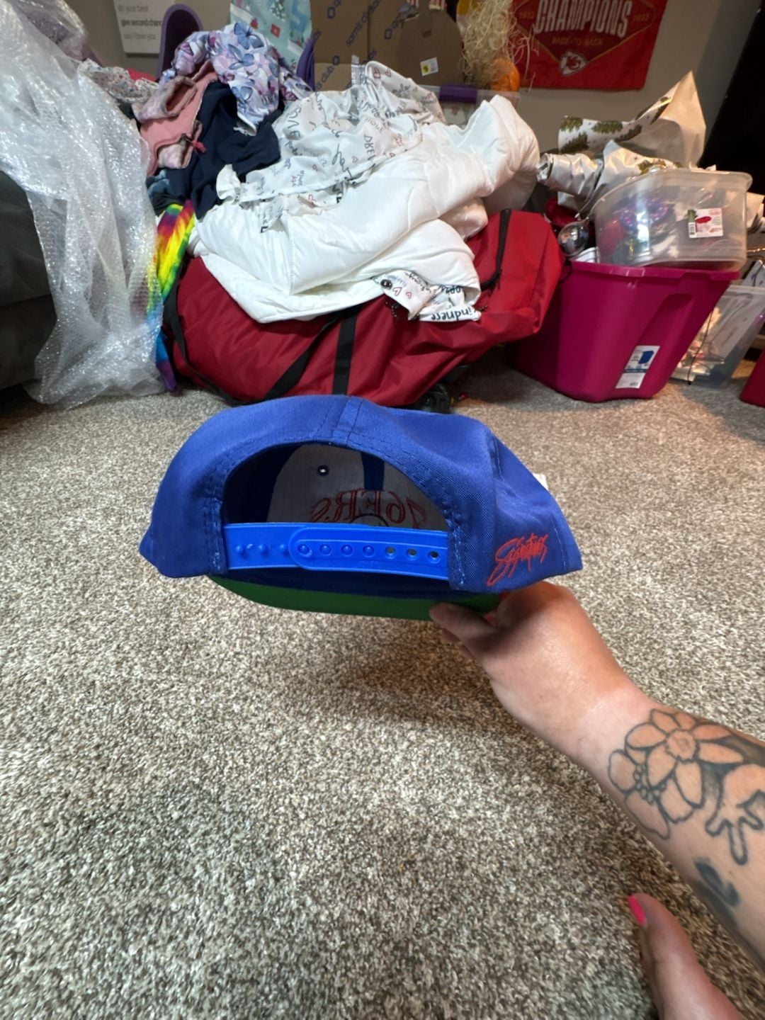 Vintage 90s Philadelphia 76ers AJD Youth Snapback Hat 5