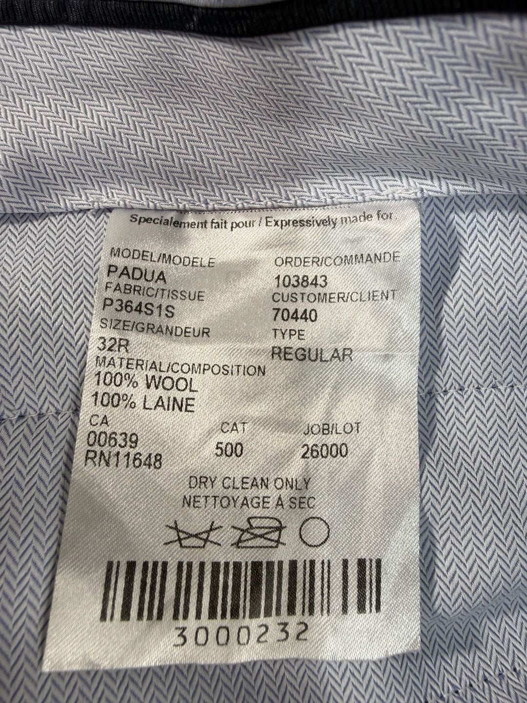 Smith and James Padua Model Grey Windowpane 100% Wool Suit 4