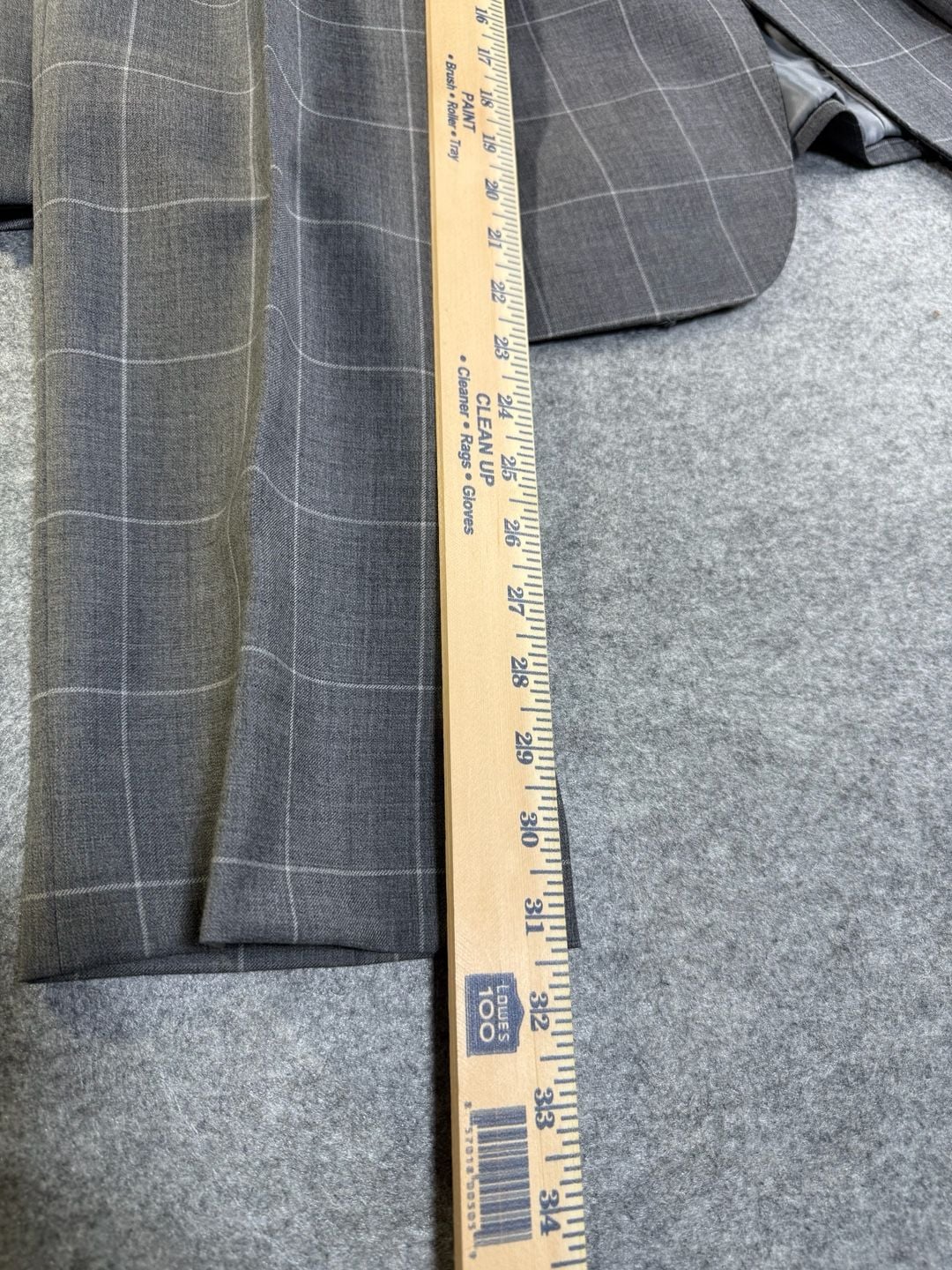 Smith and James Padua Model Grey Windowpane 100% Wool Suit 6