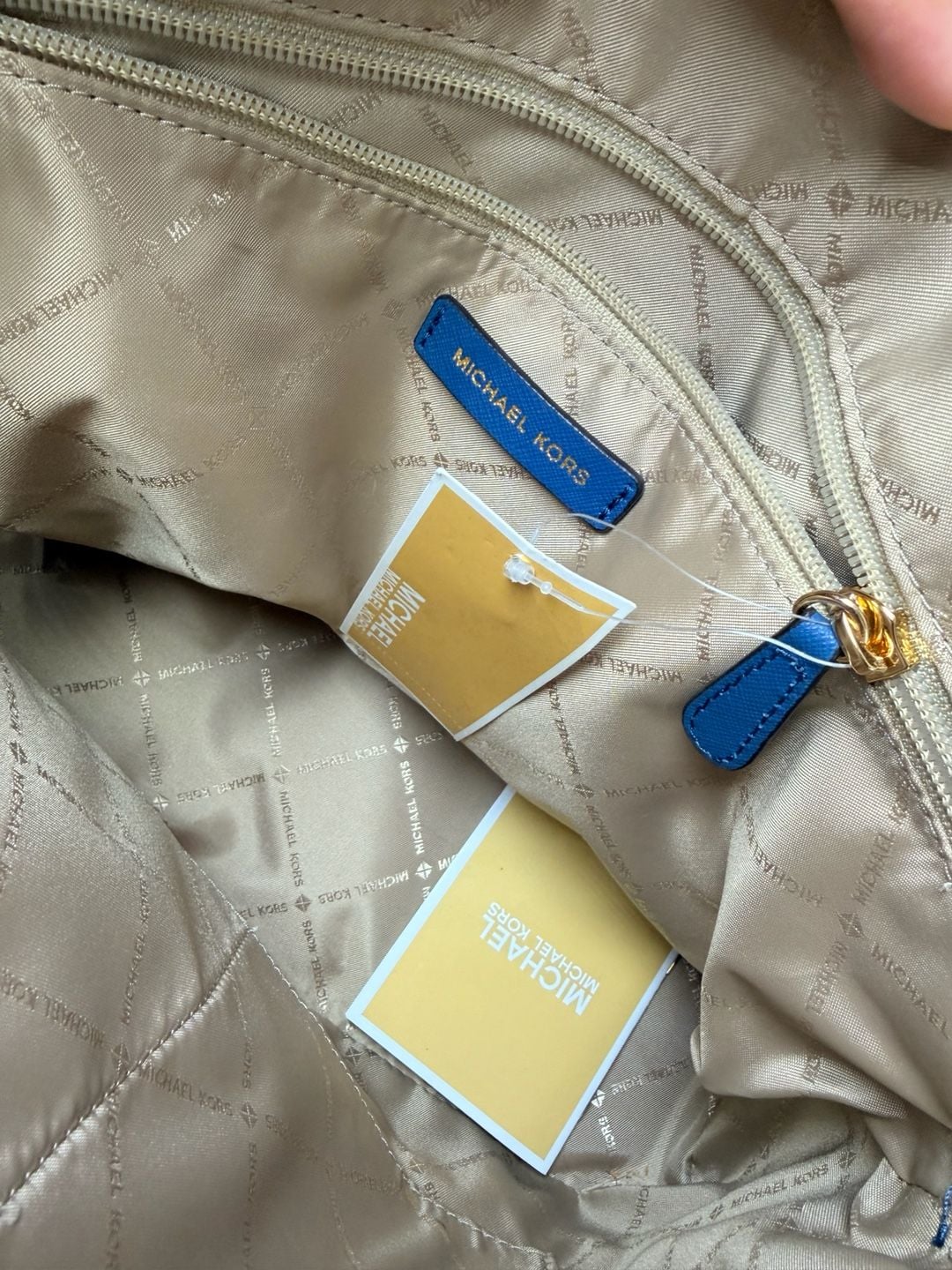 Michael Kors Cindy Large Dome Satchel in Dk Chambray Saffiano Leather 6