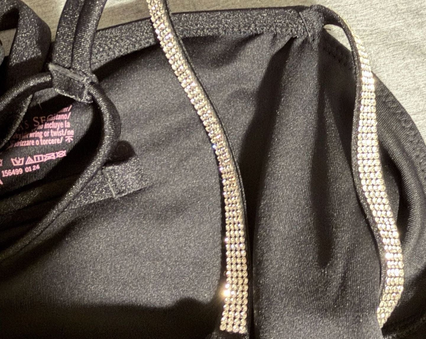 Victoria's Secret Rhinestone Strap Triangle Bikini Top and High-Waist Cheeky Bottom Set 9