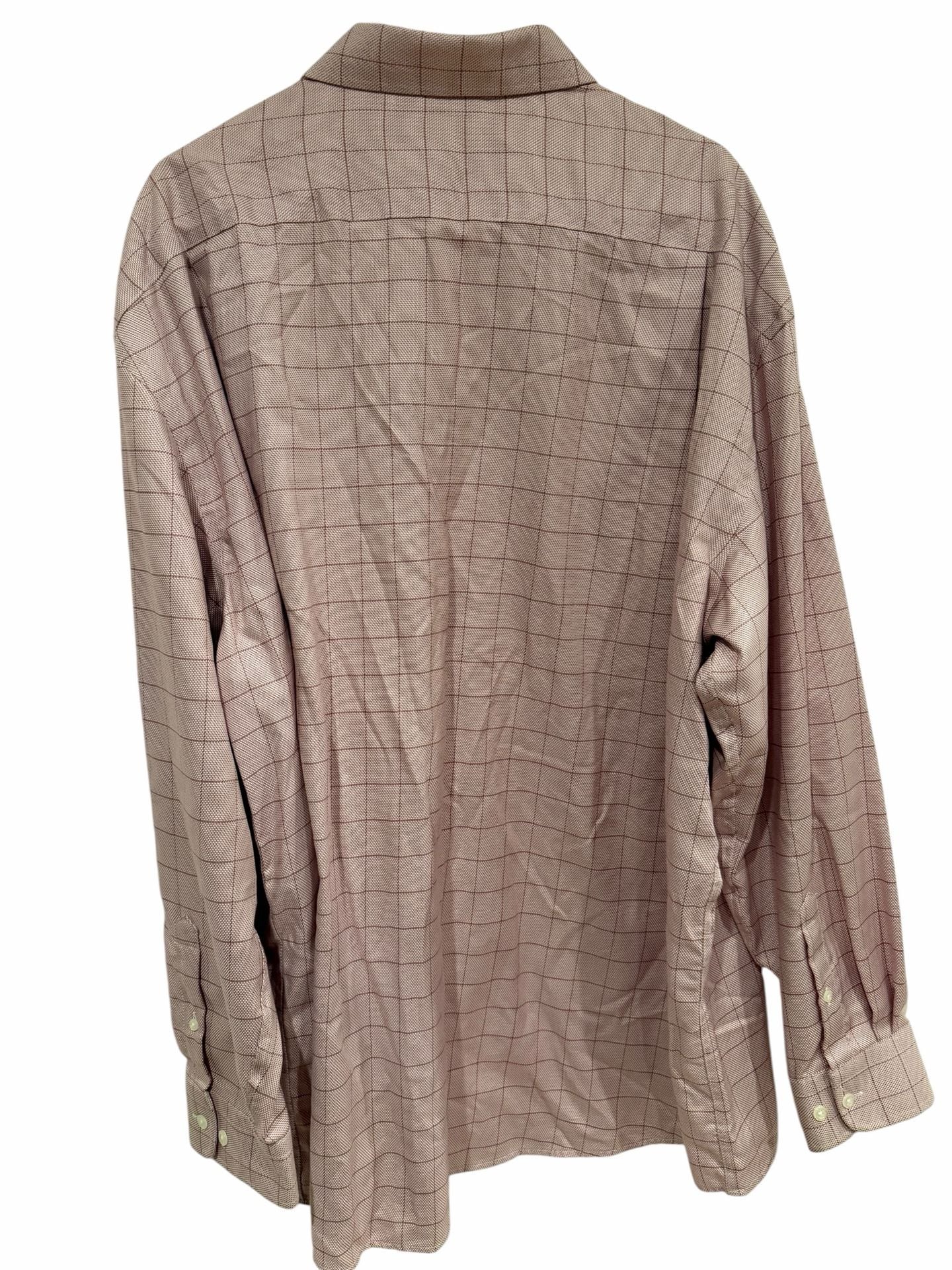 Tall Pronto Uomo Red/Pink Long Sleeve Egyptian Shirt 19 36/37 3