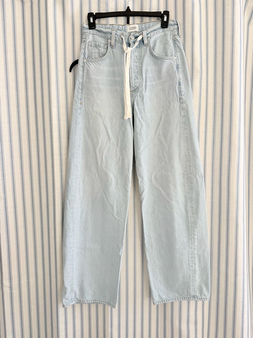 Citizens of Humanity Petite Brynn Drawstring Trouser Jeans in Blue Lace 3