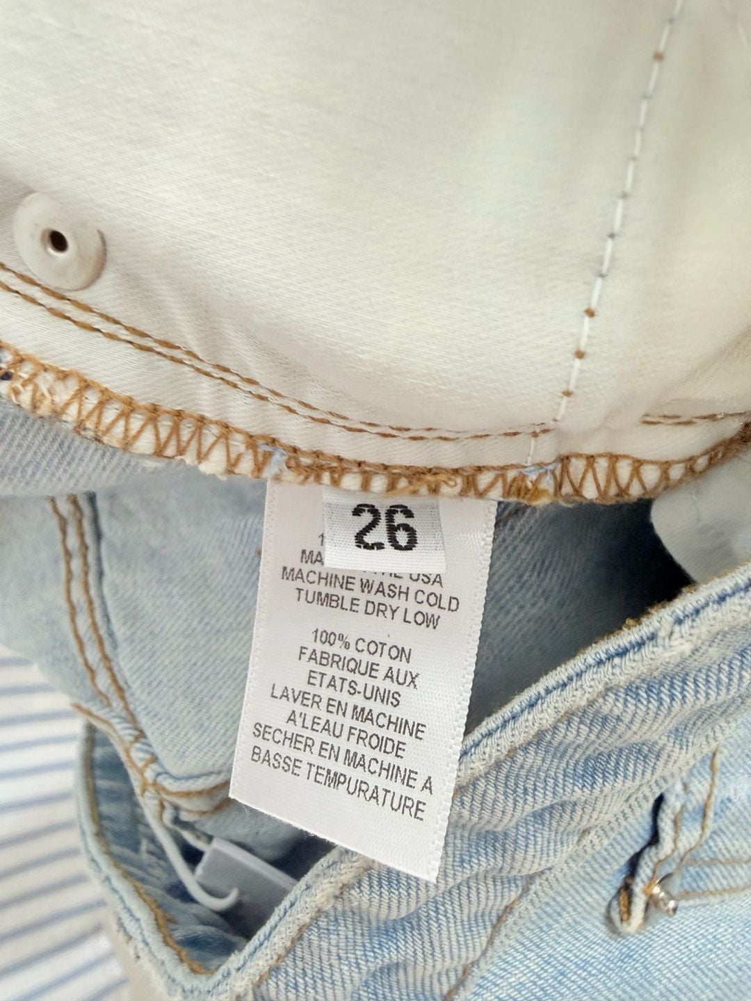 Sablyn Women's Light Wash Distressed Straight Leg Jeans Size 26 6