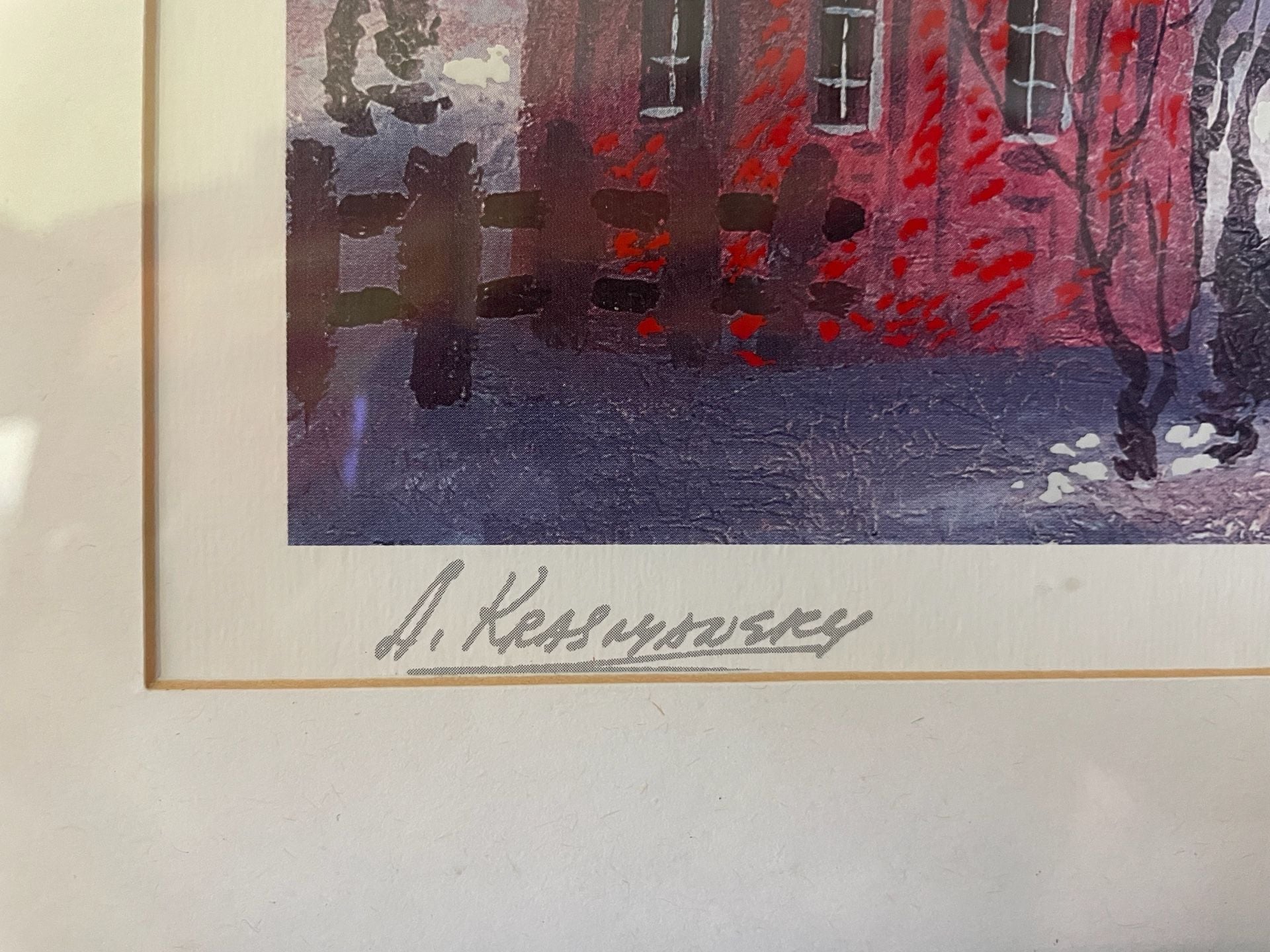 Anatole Krasnyansky Framed Seriolithograph Prague Icy Reflection 3