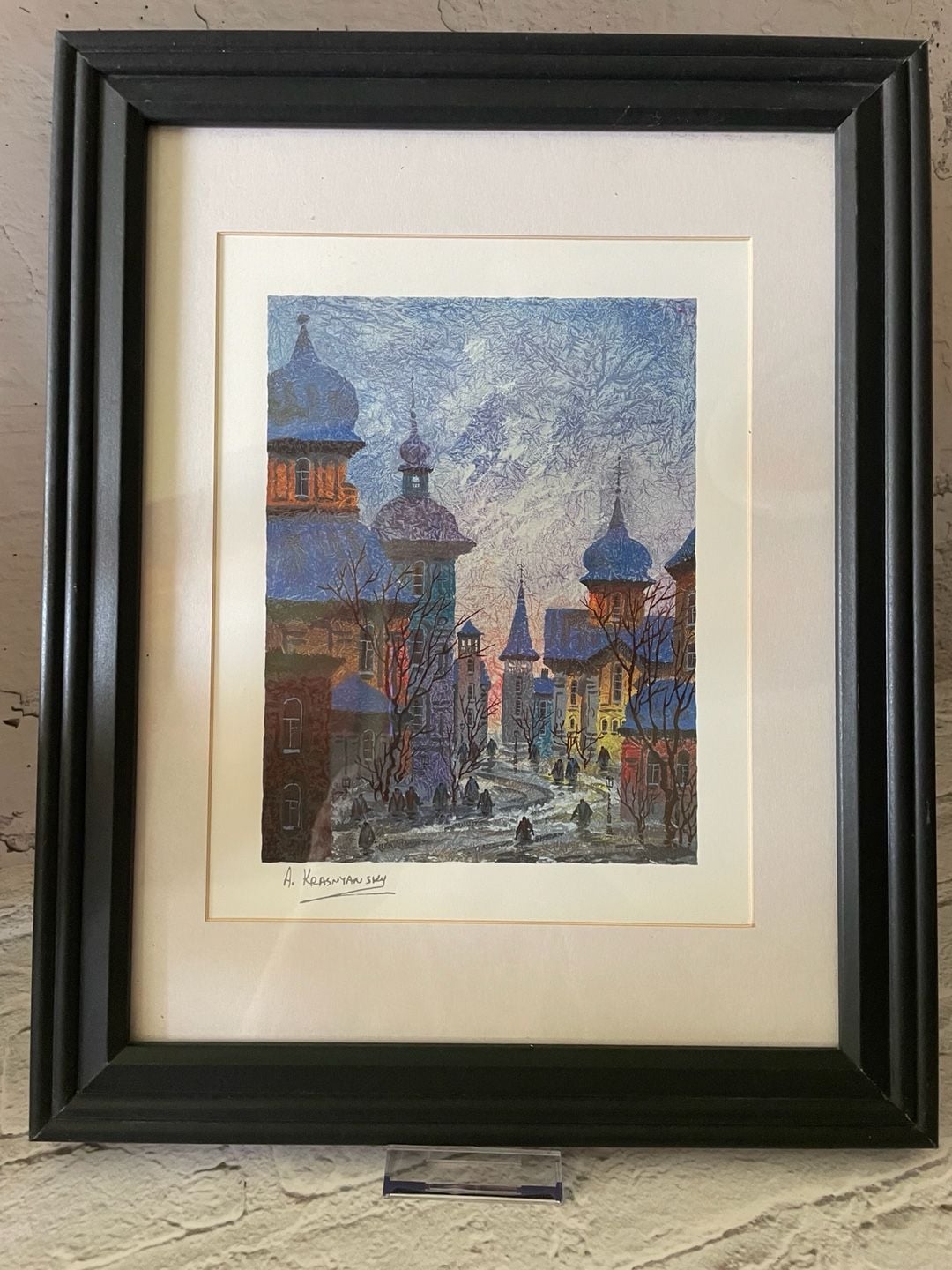 Anatole Krasnyansky Framed Seriolithograph Prague Icy Reflection 5
