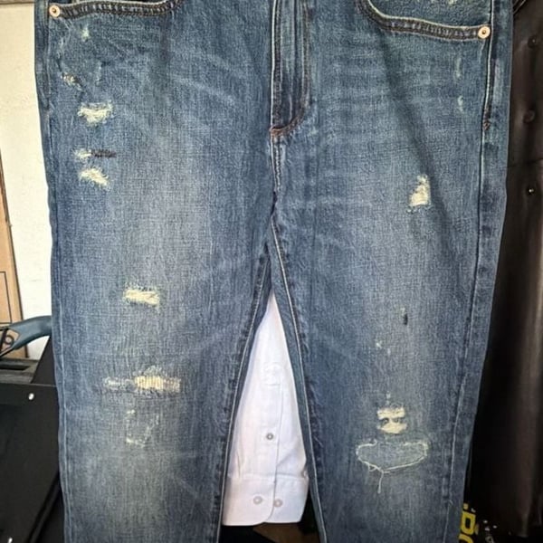 Gap 1969 Slim Fit Distressed Denim Jeans 32x30