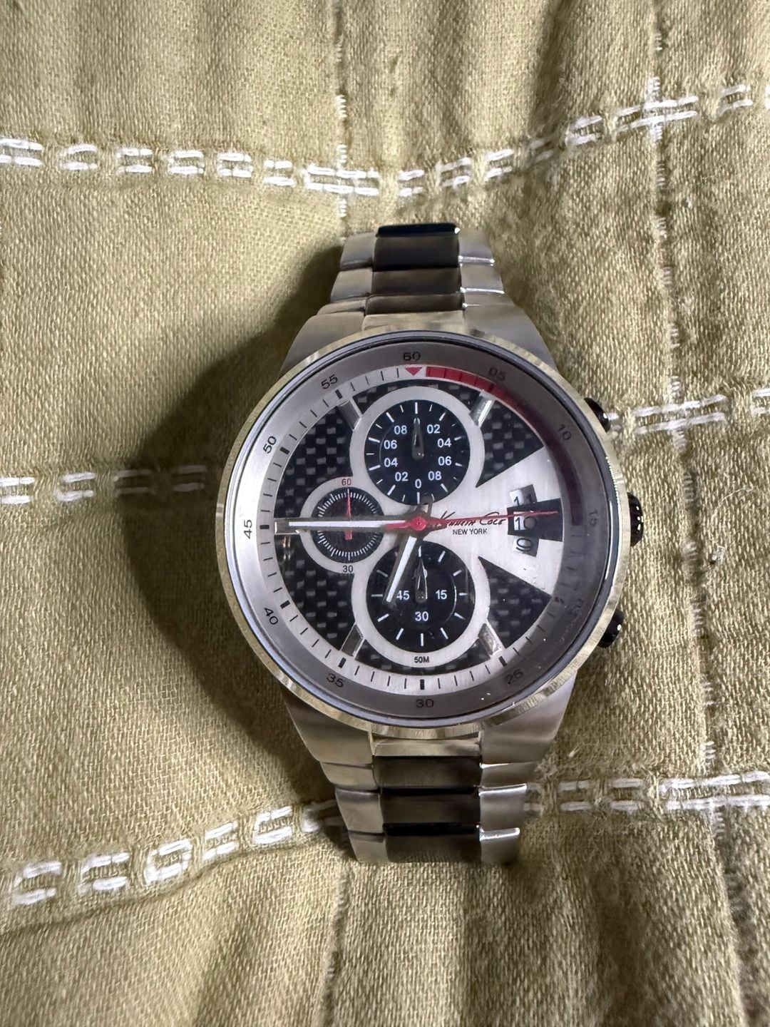 Kenneth Cole New York KC3820 Men's Chronograph Watch with Carbon Fiber Dial 4