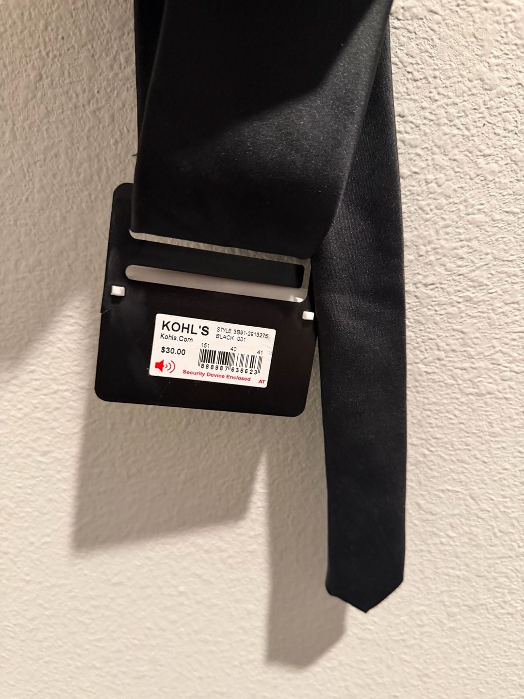 Bespoke Slim Tie Solid Black Necktie 4