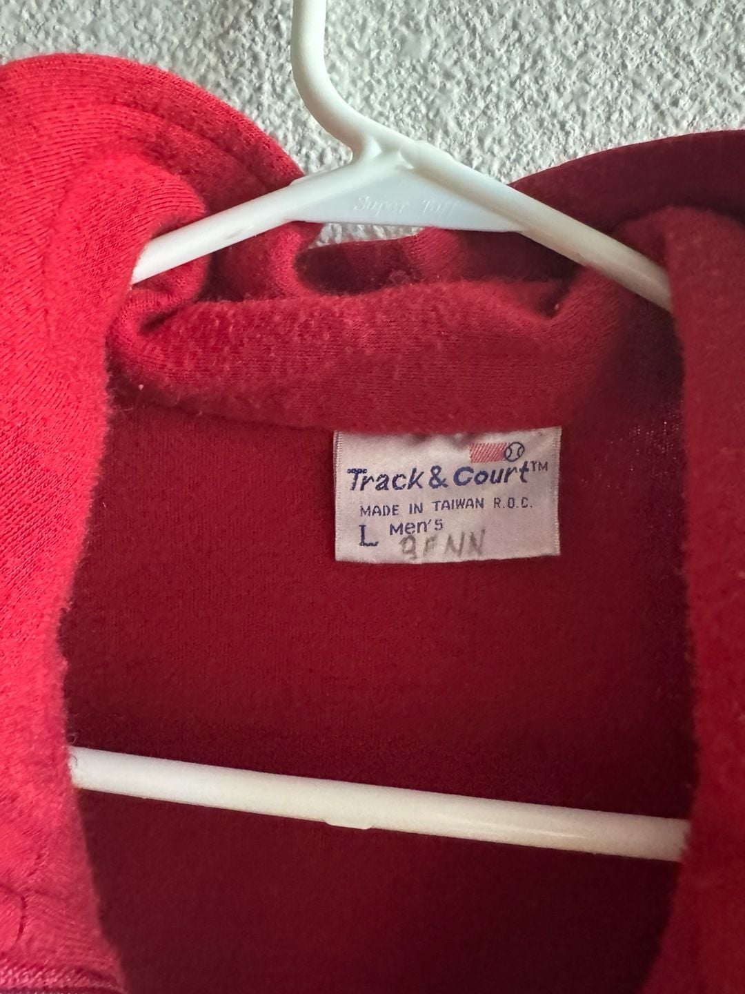Vintage Track & Court Retro Full Zip Track Jacket Red and White Men's Size Large 4
