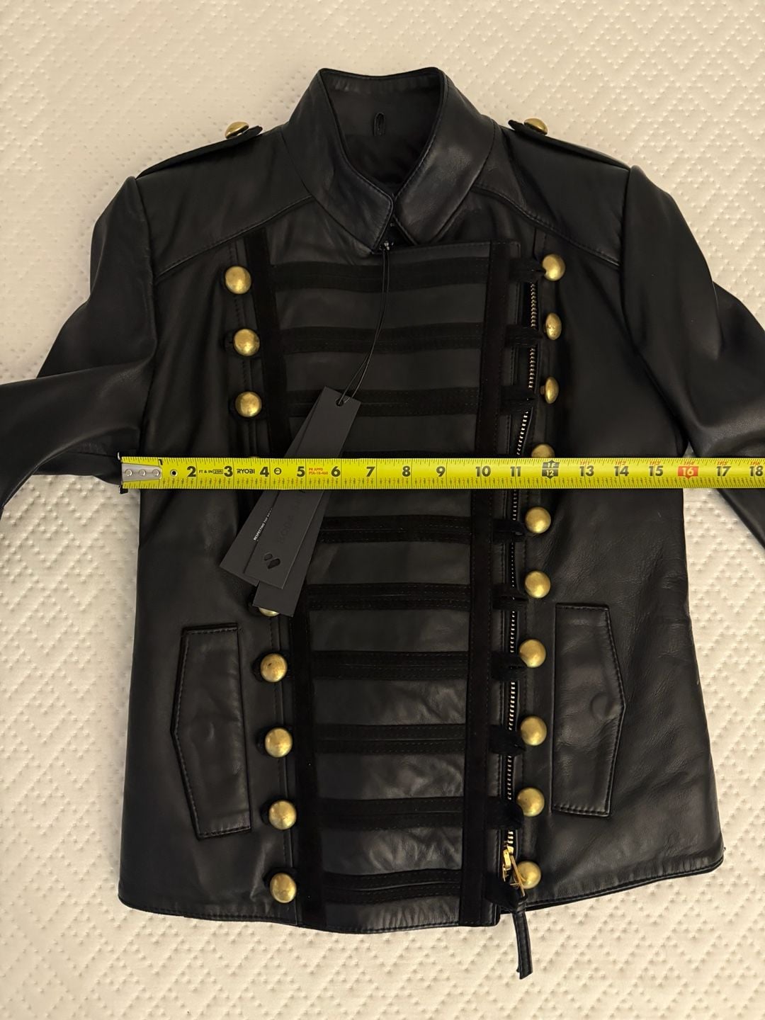 NWT! Boda Skins Women's Napoleon Black Sheepskin Leather Jacket 9