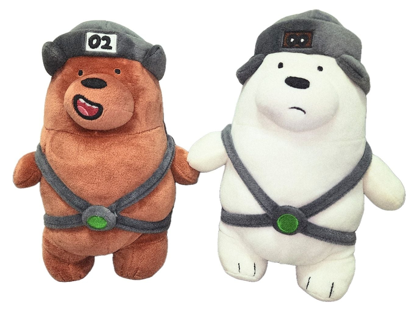 Miniso We Bare Bears Cartoon Network Grizzly and Ice Bear Plush Set with Hats 1