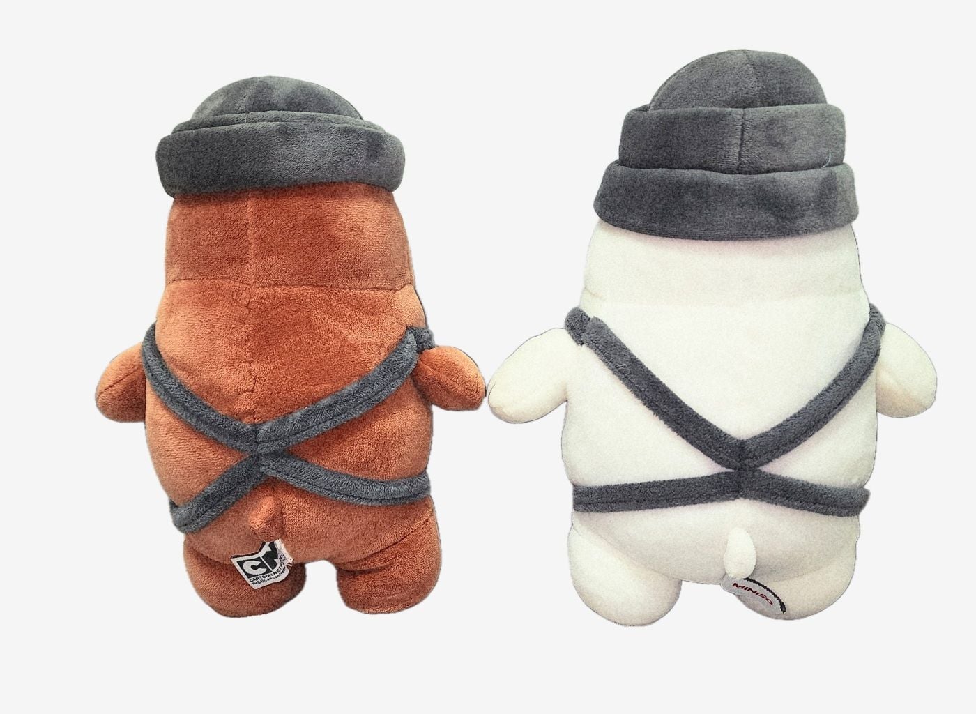 Miniso We Bare Bears Cartoon Network Grizzly and Ice Bear Plush Set with Hats 2