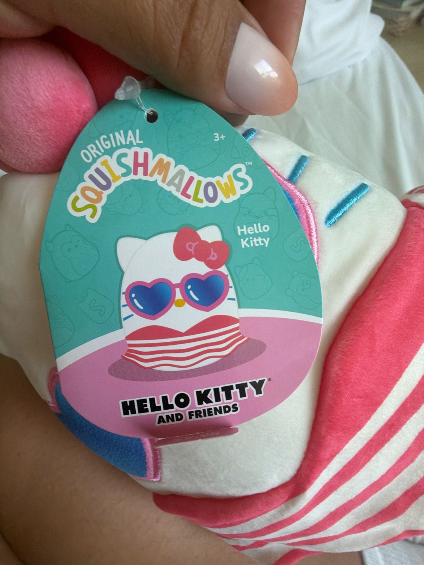 8”Sanrio Squishmallows - Plush Hello Kitty with Swimsuit & Sunglasses 8