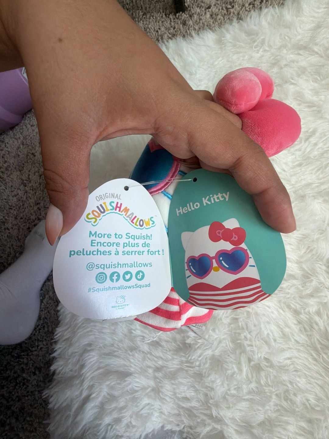 8”Sanrio Squishmallows - Plush Hello Kitty with Swimsuit & Sunglasses 9