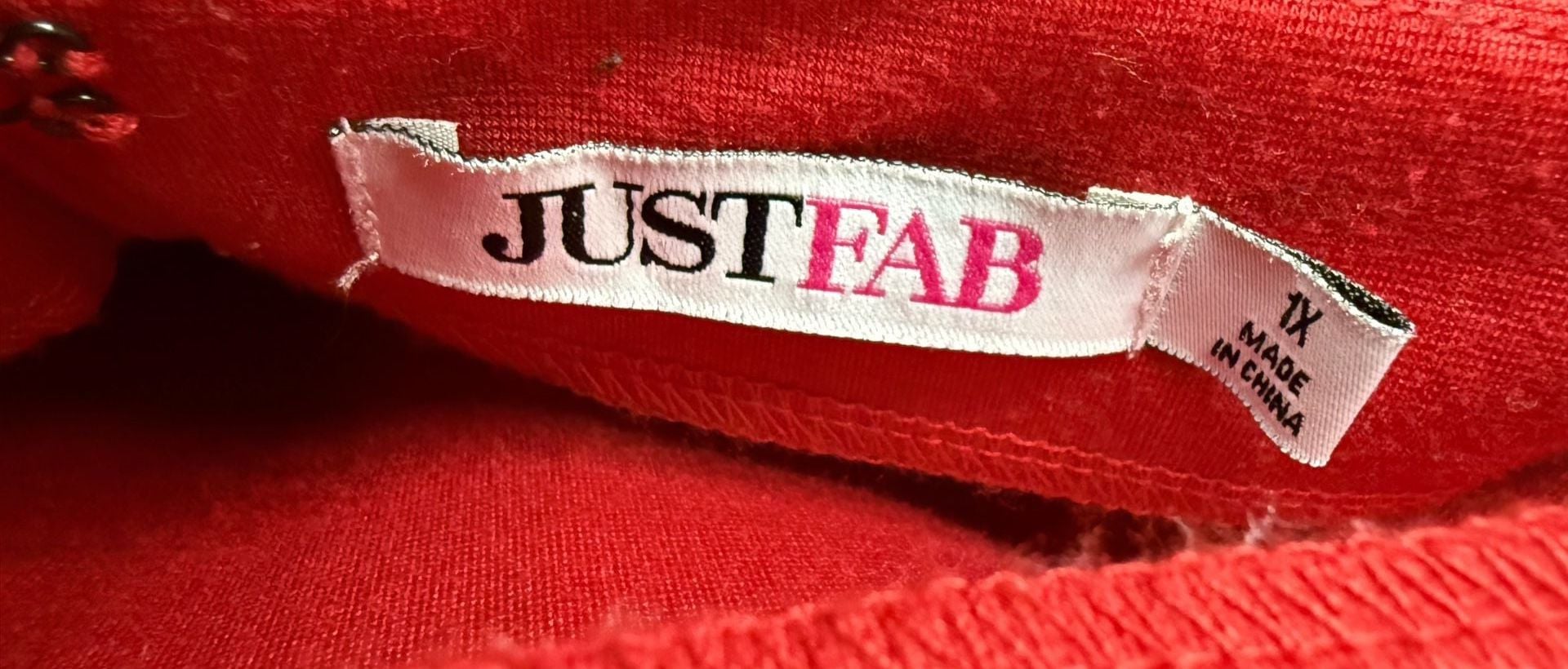 JustFab Red Scalloped Neckline Fit and Flare Dress 5