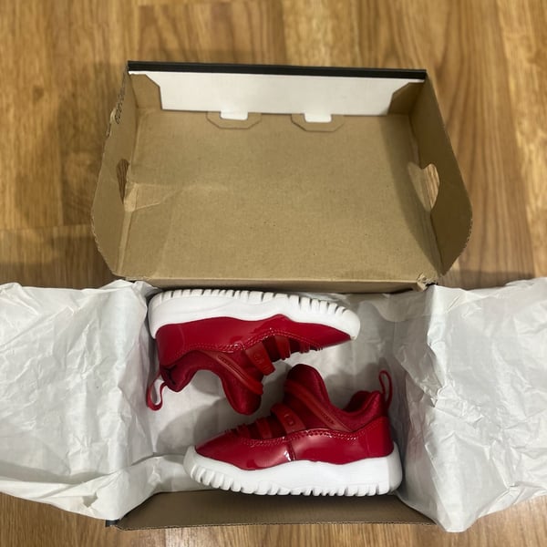 Jordan 11 Retro Little Flex TD Gym Red Sneakers