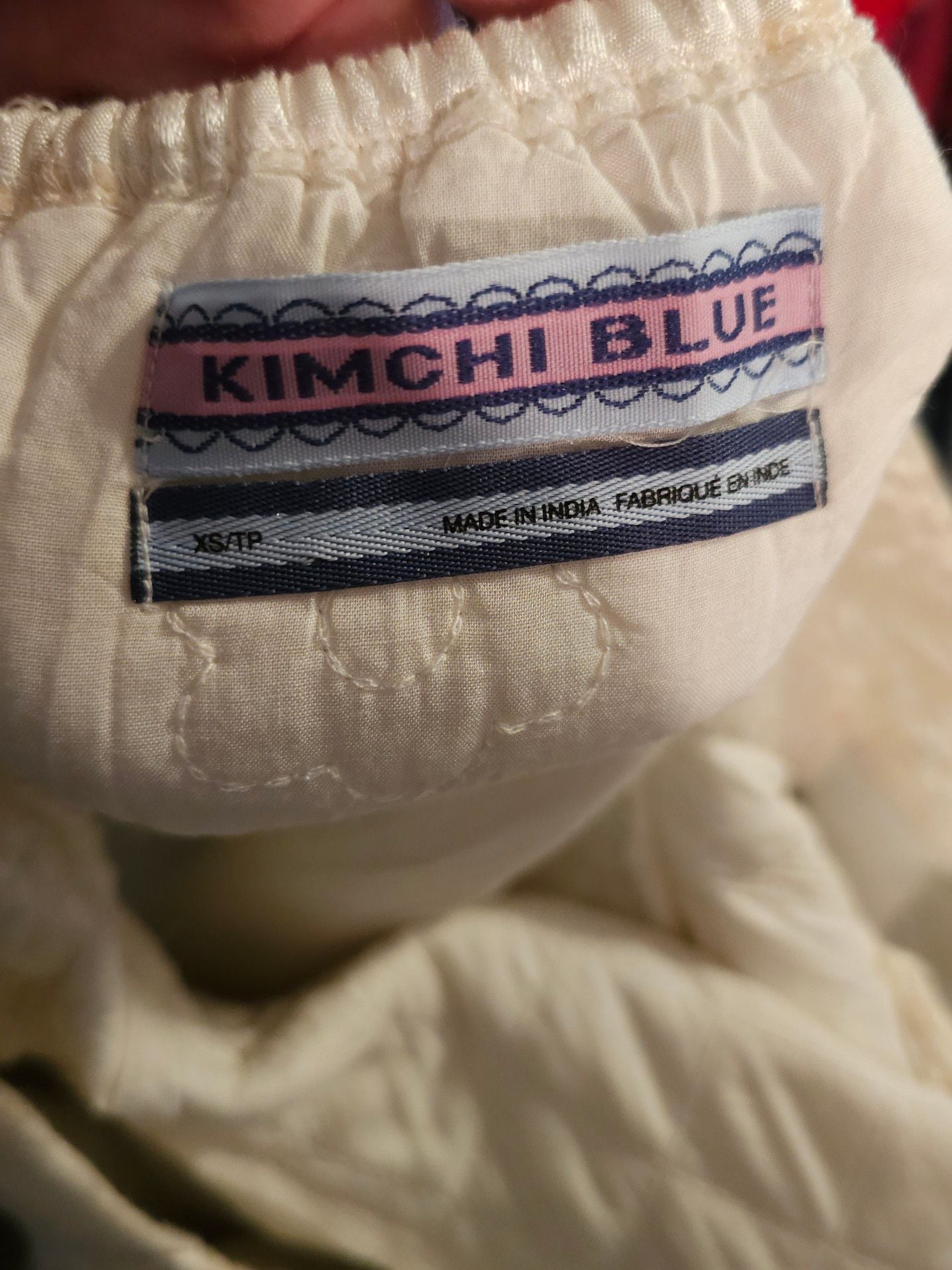 Kimchi Blue Cream Floral Jacquard Quilted Puff Sleeve Mini Dress 6