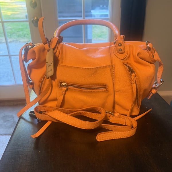 Sold Out!! Free People We The Free Emerson Satchel Handbag in Peach