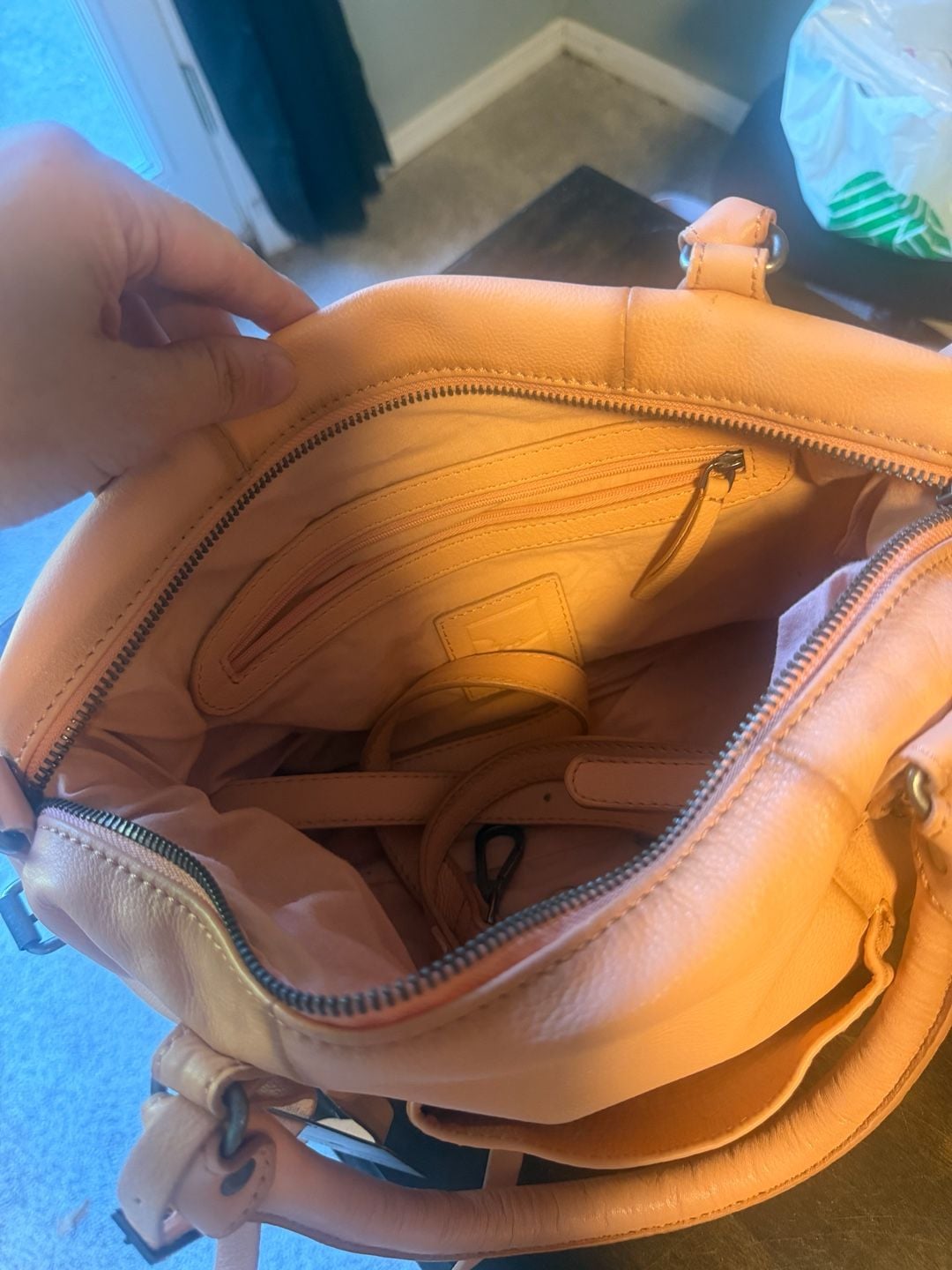 Sold Out!! Free People We The Free Emerson Satchel Handbag in Peach 5