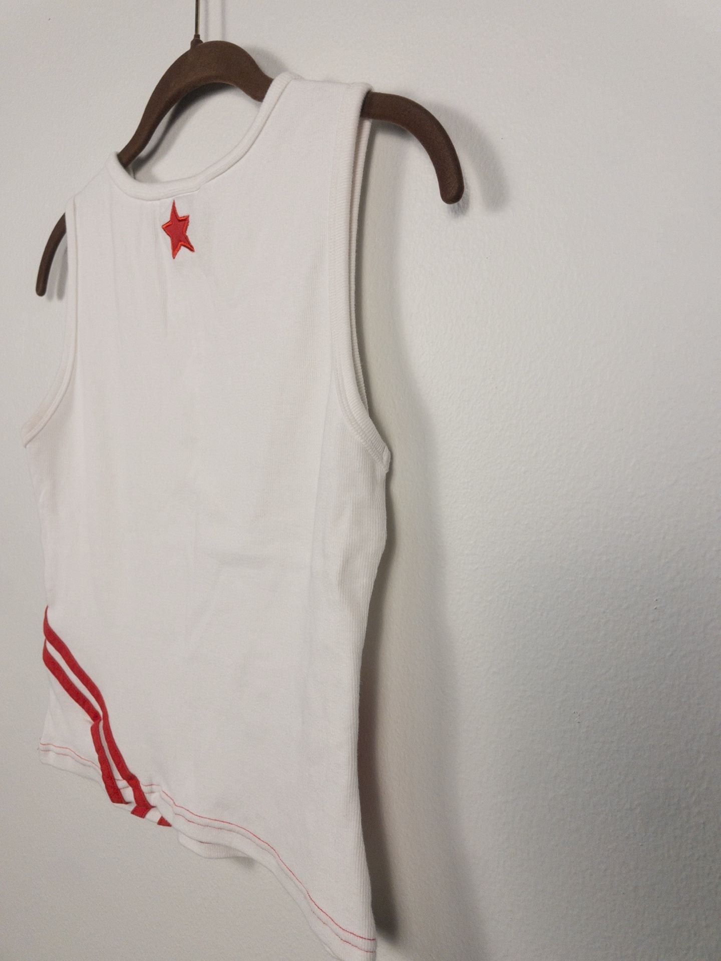 Princess Polly White Sleeveless Varsity Graphic Tank Top Number 67 Size US 6 9