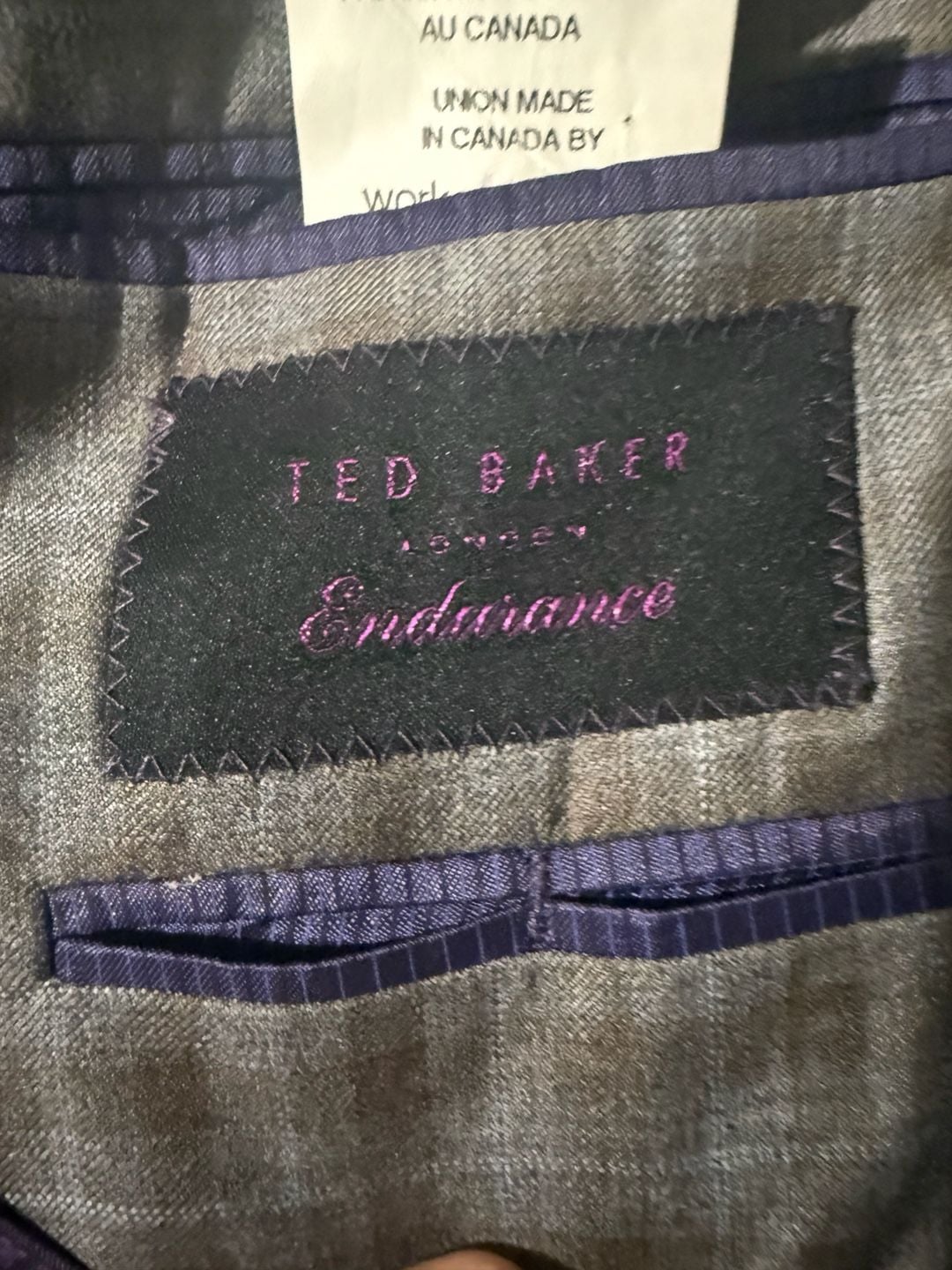 Ted Baker London Endurance Men's Gray Plaid Sport Coat Suit Jacket 42R 9