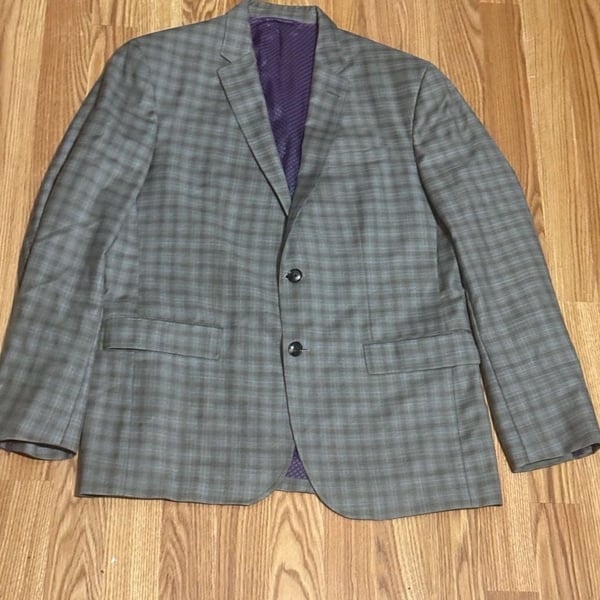 Ted Baker London Endurance Men's Gray Plaid Sport Coat Suit Jacket 42R