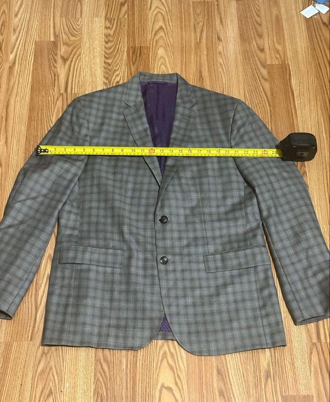 Ted Baker London Endurance Men's Gray Plaid Sport Coat Suit Jacket 42R 3