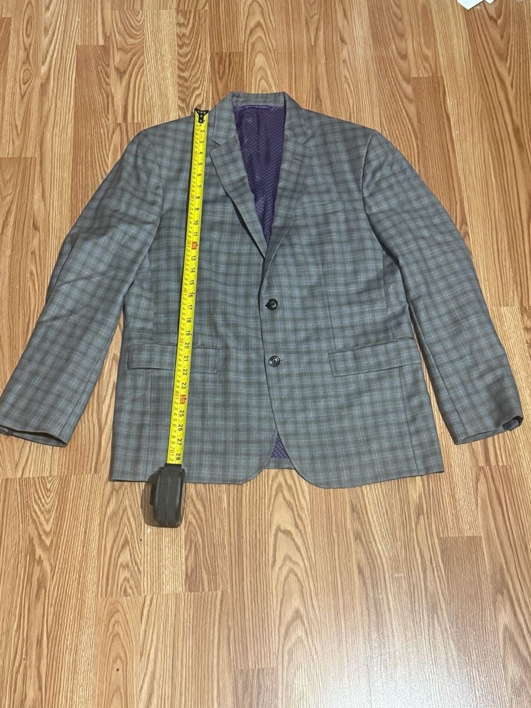 Ted Baker London Endurance Men's Gray Plaid Sport Coat Suit Jacket 42R 4