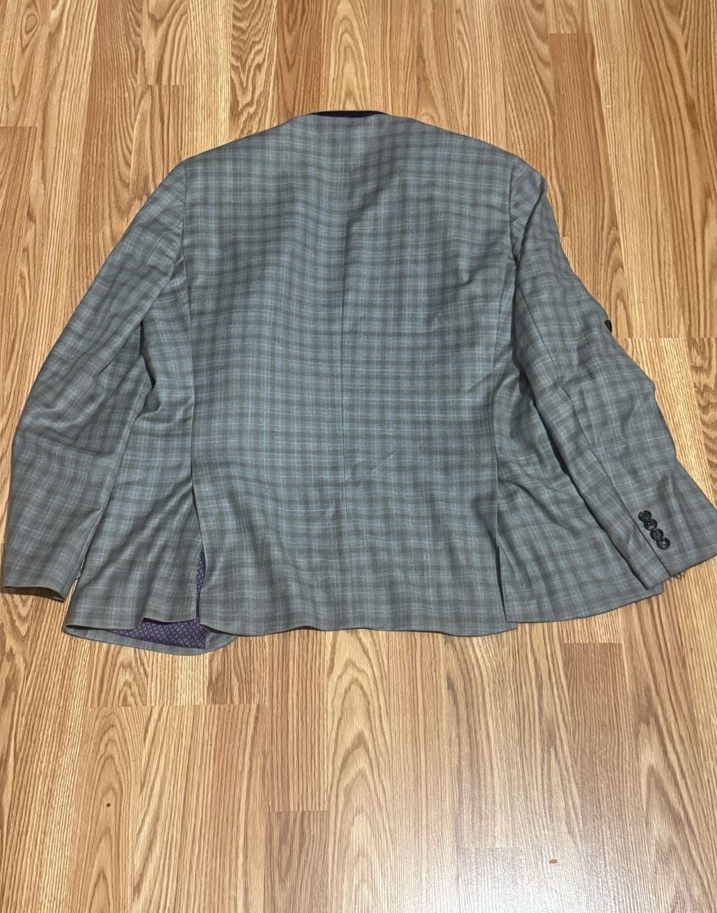 Ted Baker London Endurance Men's Gray Plaid Sport Coat Suit Jacket 42R 5