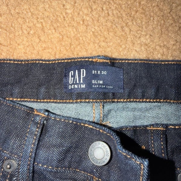 Gap Denim Men's Slim Fit Jeans Dark Wash Size 31x30