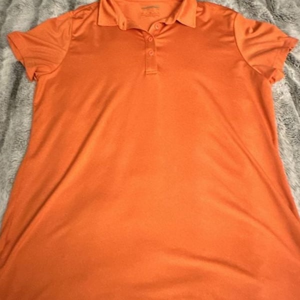 Women's Orange Short Sleeve Performance Polo Shirt