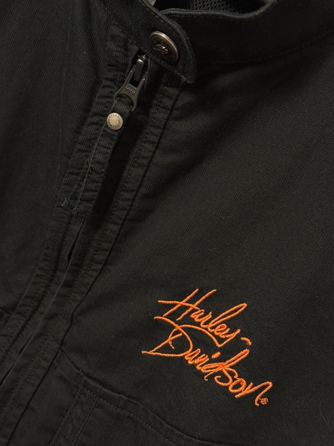 Harley-Davidson Women's Black Cotton Embroidered Light Riding Jacket, Size XL 5