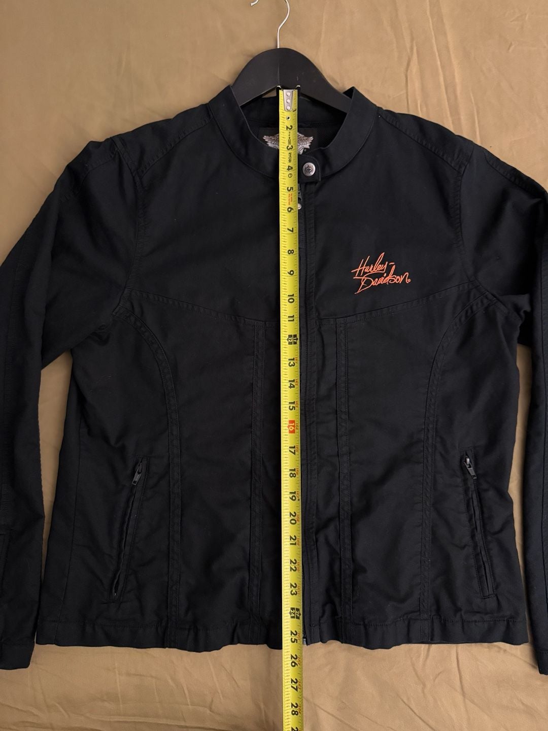 Harley-Davidson Women's Black Cotton Embroidered Light Riding Jacket, Size XL 11