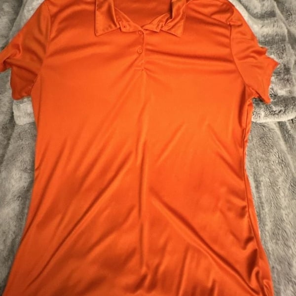 Women's Performance Moisture-Wicking Polo Shirt in Neon Orange