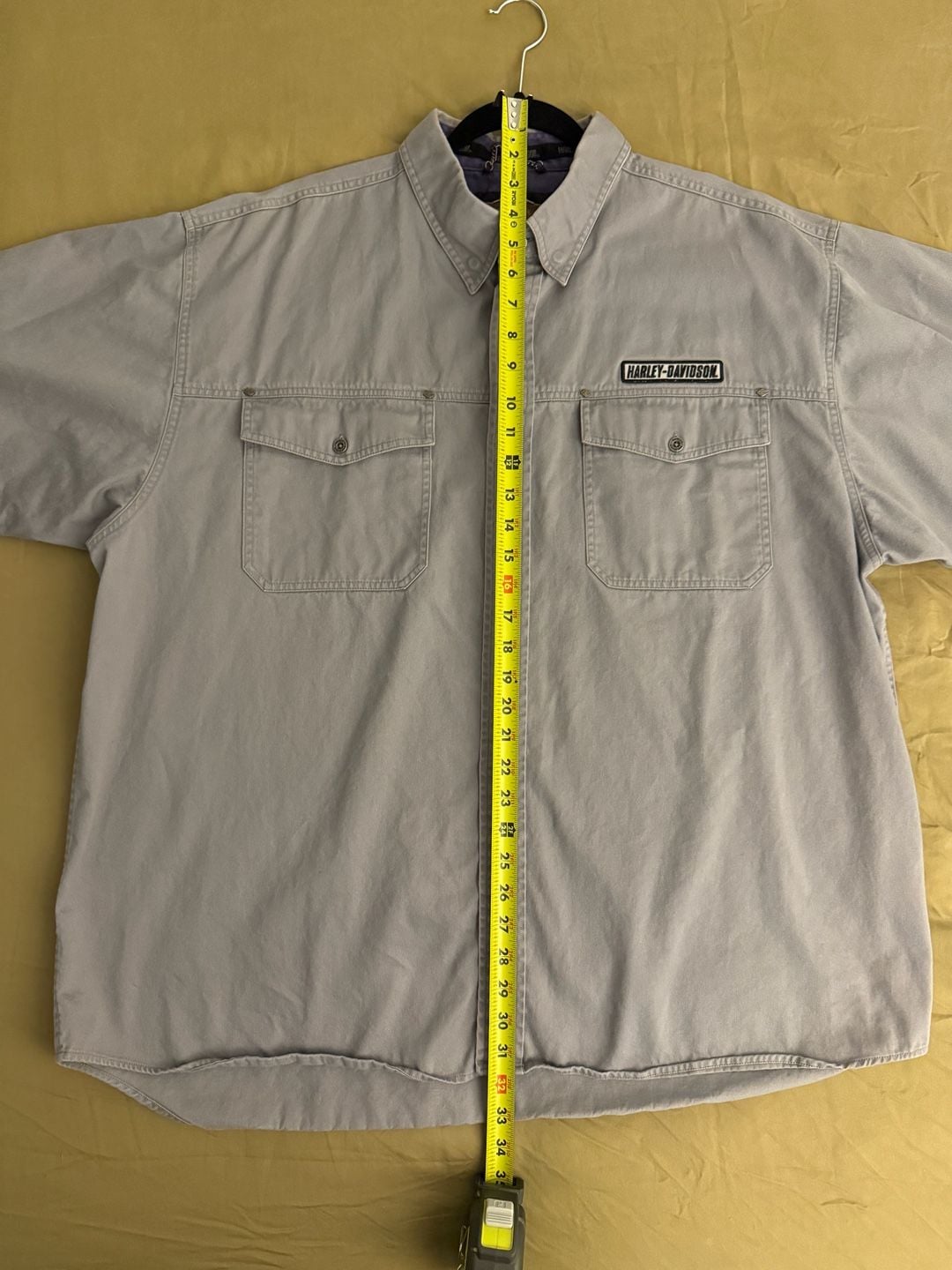 Harley-Davidson Men's Gray Short Sleeve Button Down Utility Shirt XXL 8