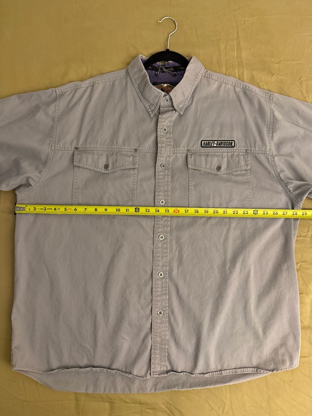 Harley-Davidson Men's Gray Short Sleeve Button Down Utility Shirt XXL 9