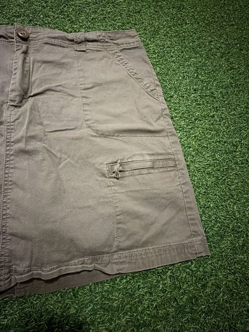 Croft & Barrow Women's Natural Fit Stretch Cargo Mini Skirt Khaki Size 16 6