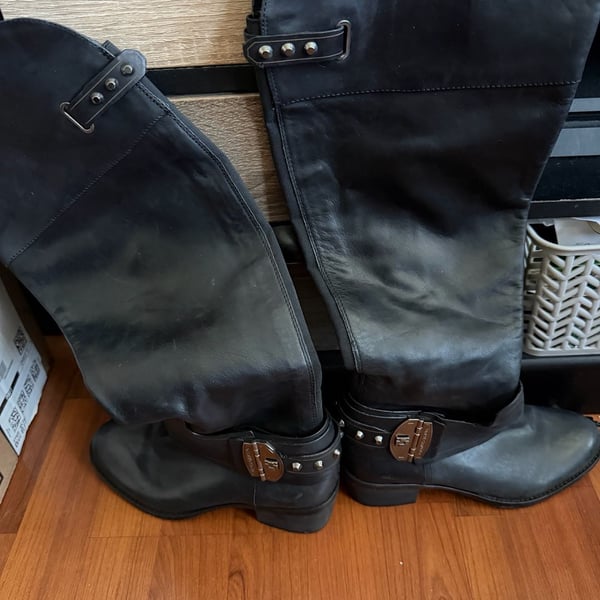 Vince Camuto Beatrix Studded Harness Knee-High Boots